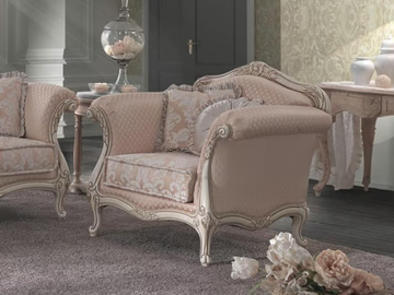 FAIRY - Fabric armchair with armrests by Guerra Vanni - view 2